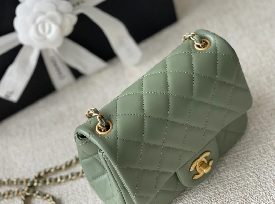 Сумка Chanel Gold Globe Square Flap Bag - 18 см