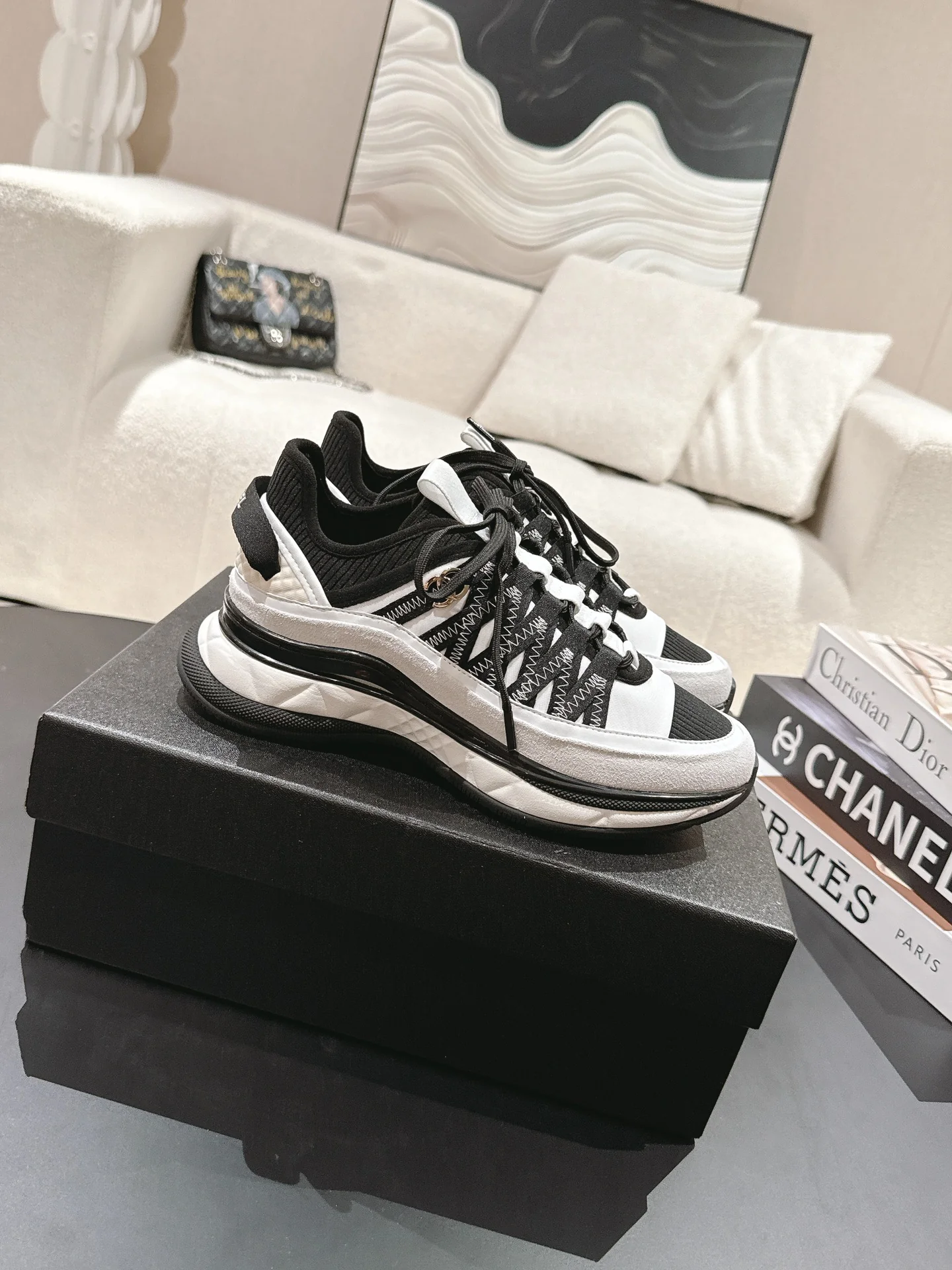 Повседневные туфли Chanel 2025 - черные