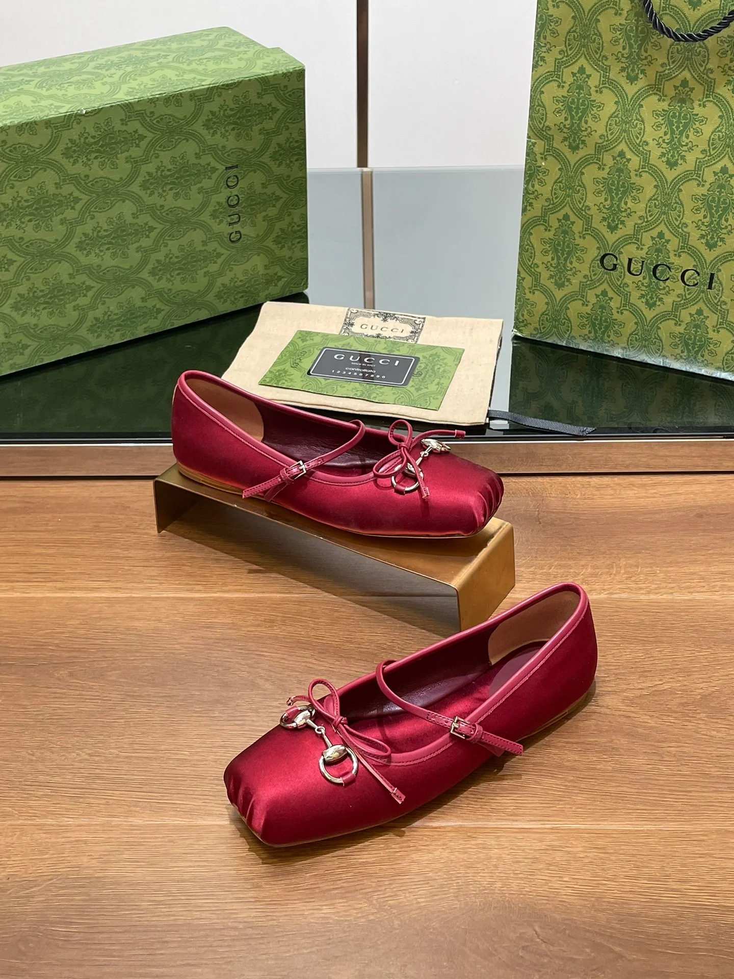 Балетки Gucci 2024 Barre Flats - красные