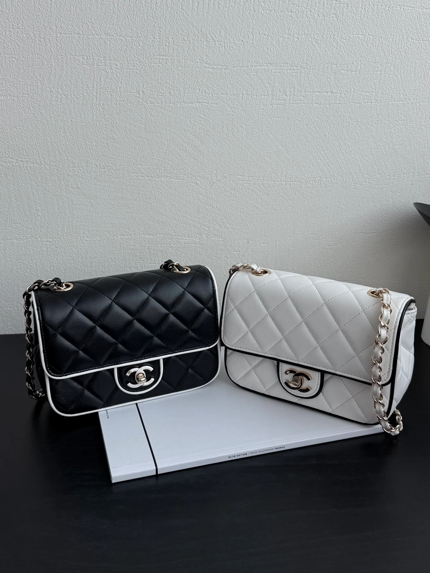 Chanel 25p Panda Square Fat Man Black