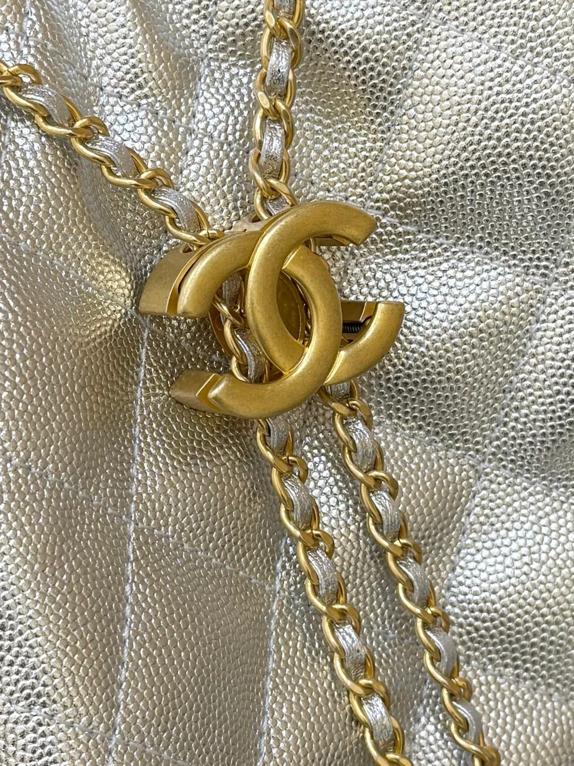 Сумка Chanel 25s 25bag Large - серебристая