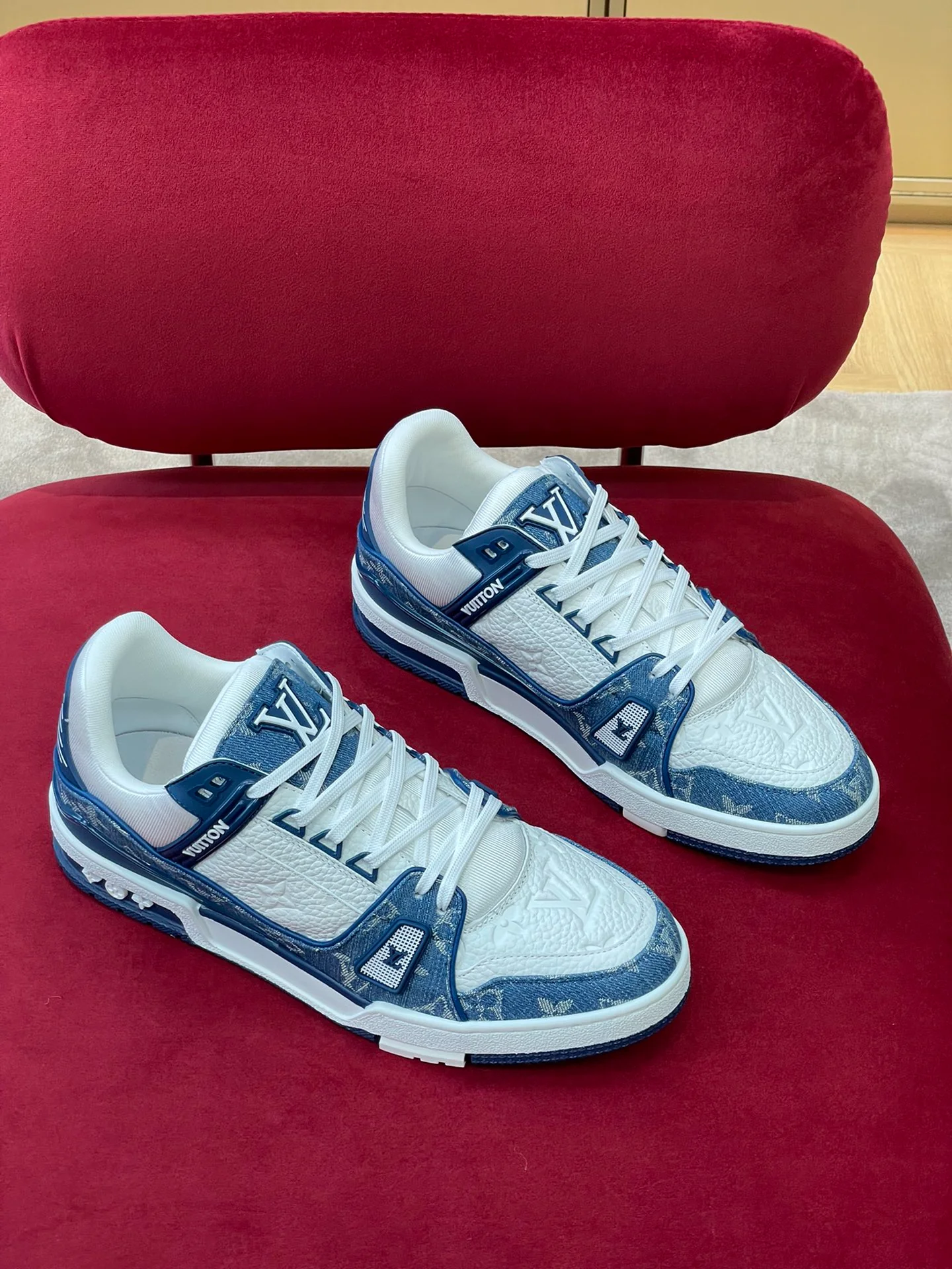 Кроссовки LV Trainer Series - Спортивная обувь - Унисекс - Бело-синие