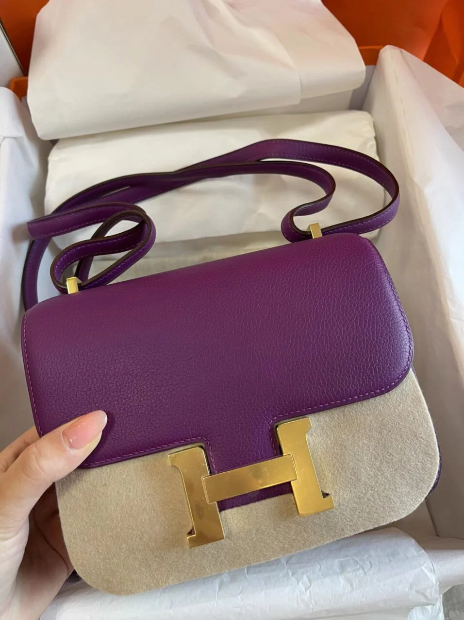 Hermes Constance Мини Фиолетовый