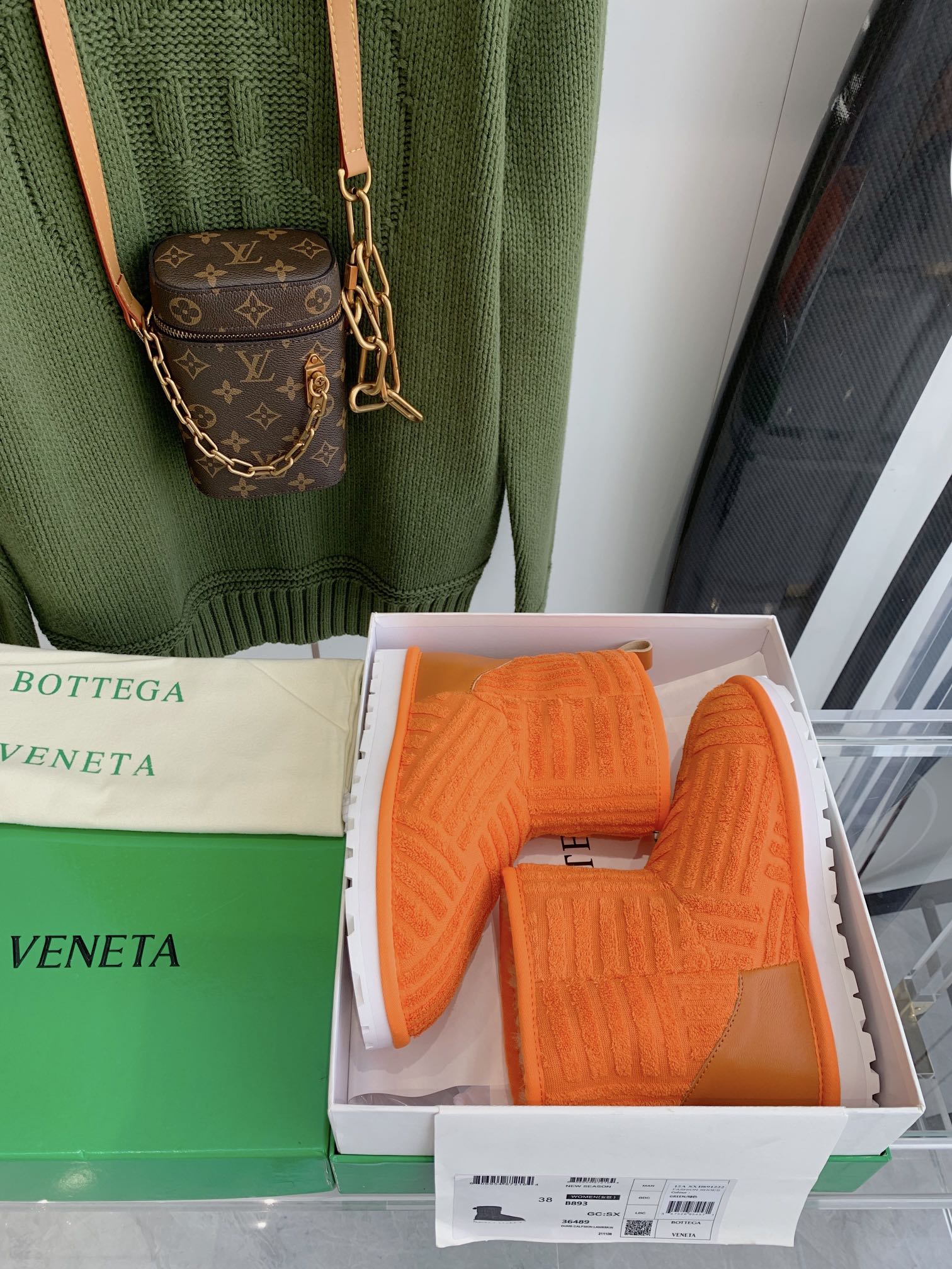 BV - Флисовые низкие сапоги - Оранжевые