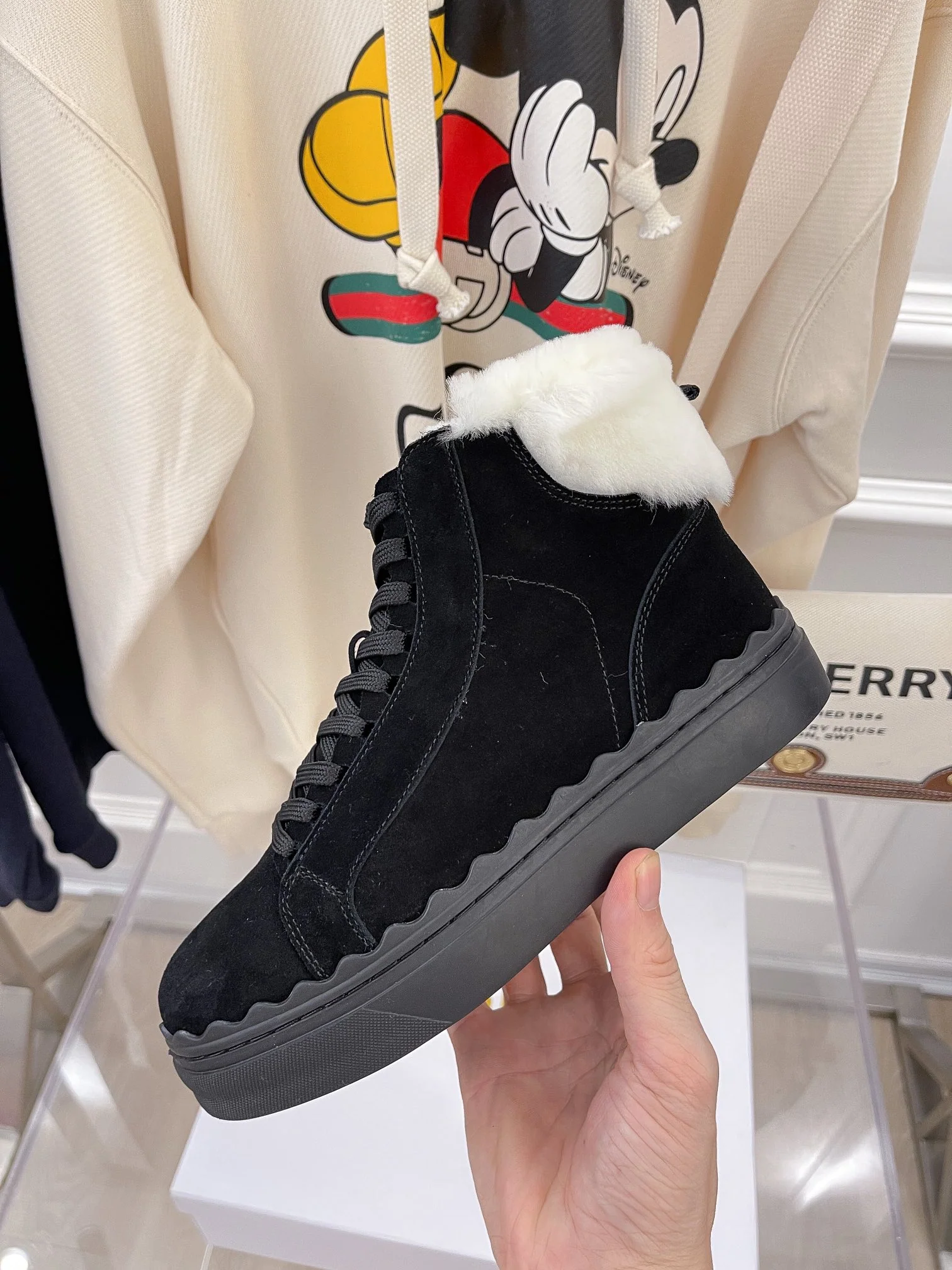 Туфли Chloe - Chloe - ботильоны на меховой подкладке - серые и черные