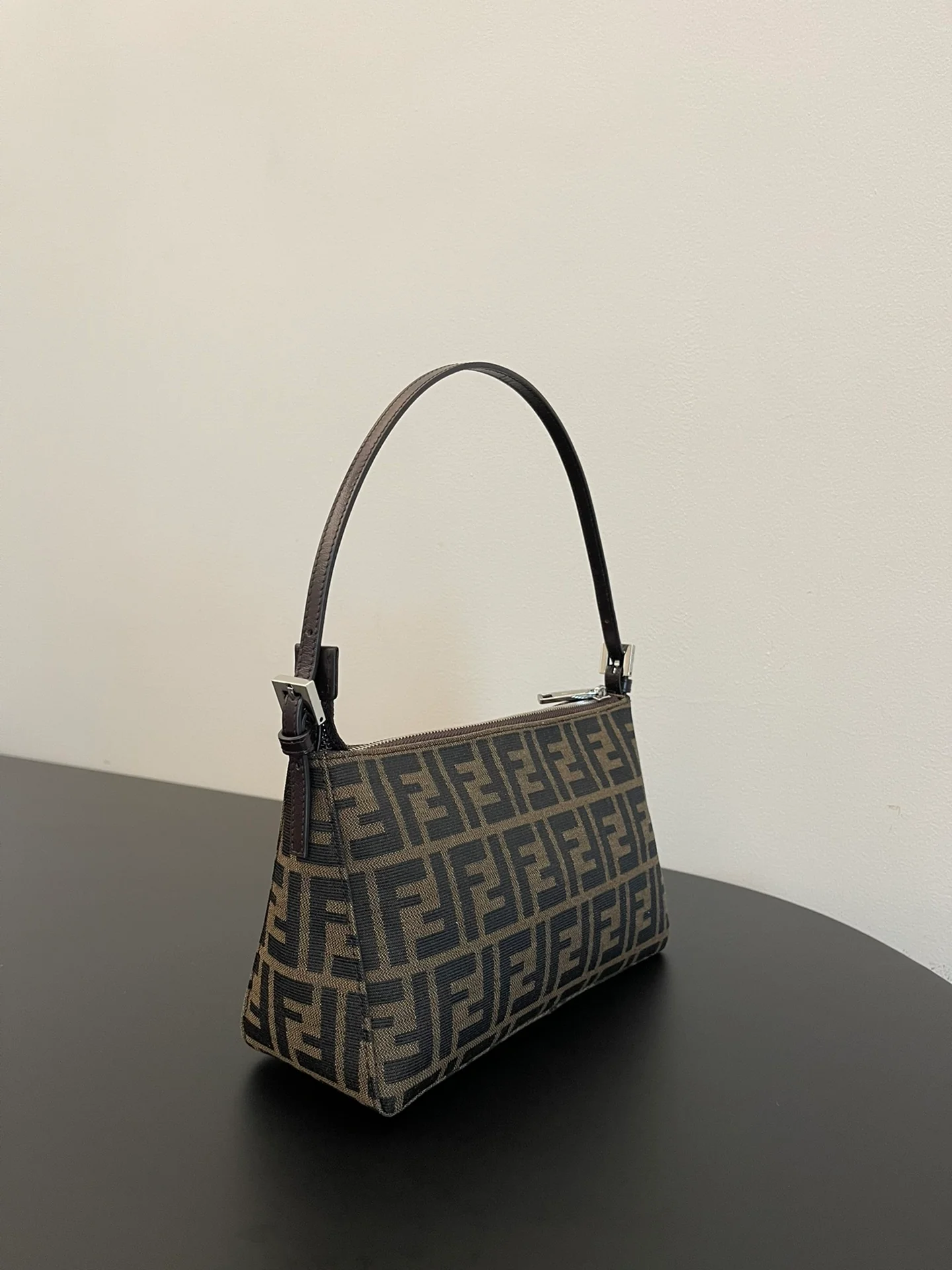 Винтажная сумка Fendi Monogram Canvas Underarm Bag