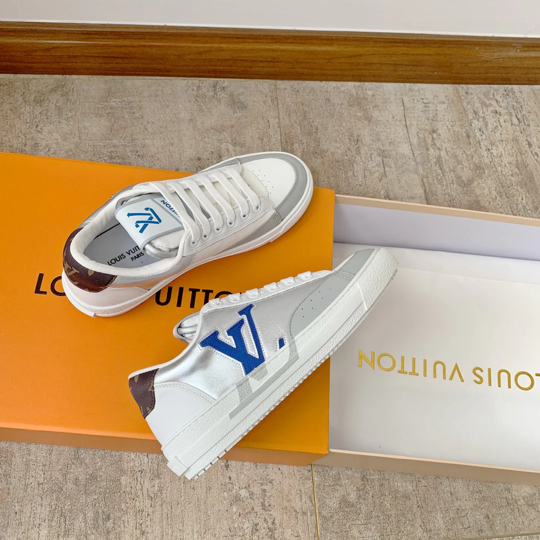 Кроссовки LV 2022 Must-Have - серия Charlie - серебристо-синие