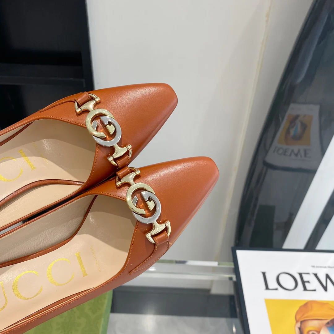 Gucci - Ретро - Туфли на высоком каблуке с острым носком