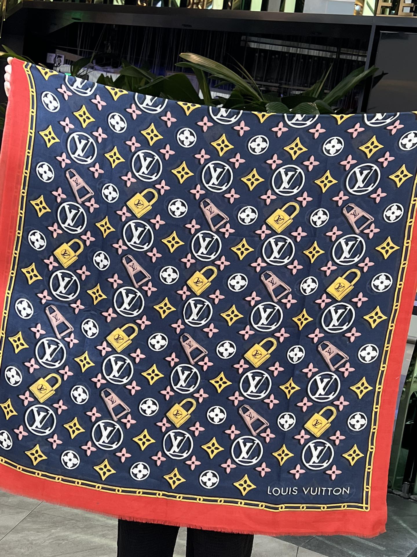 Длинный шарф LV Monogram - 110-200 см - Кашемир 100% чистоты - 1 шт.