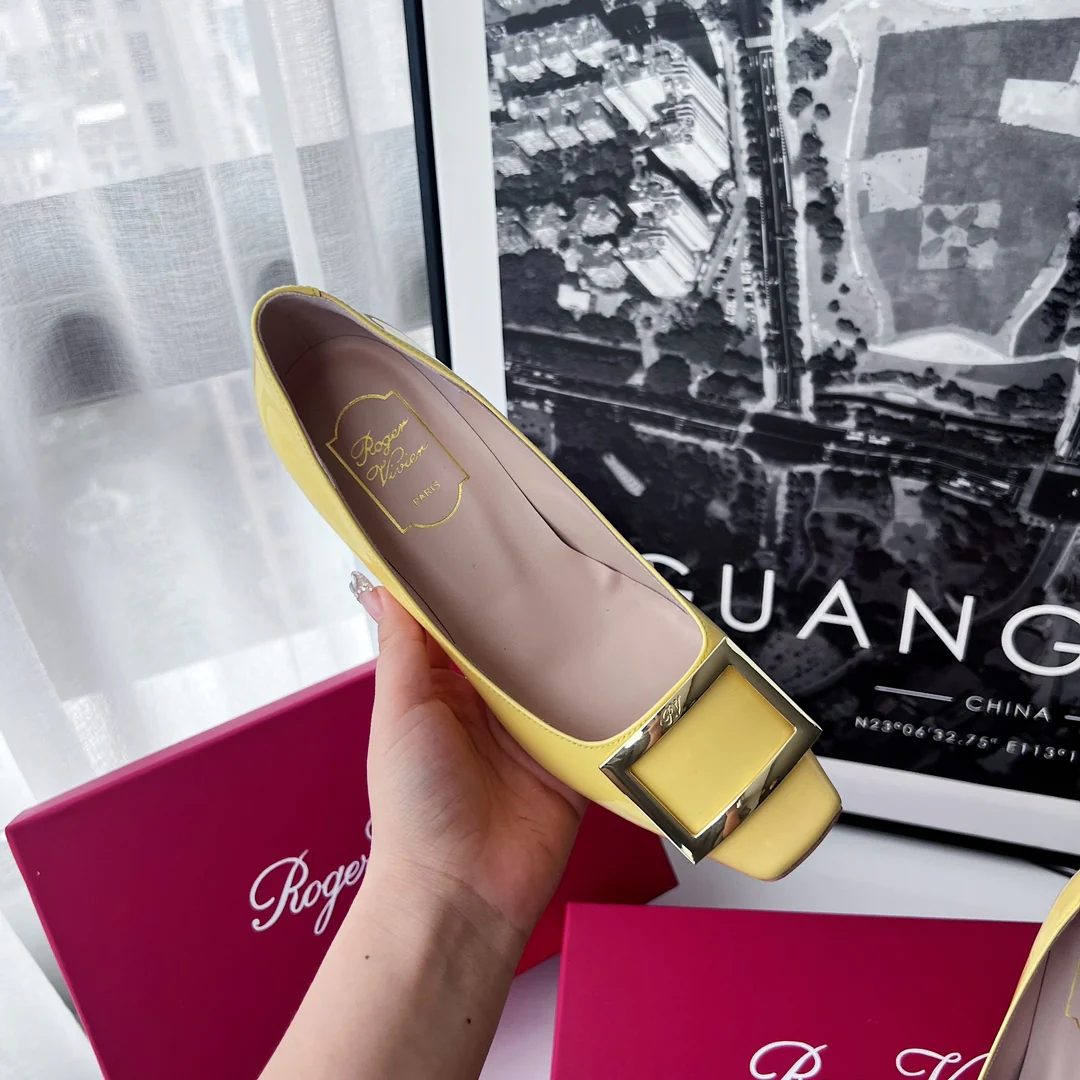 Туфли RV - классические туфли на высоком каблуке - 4-5 см - желтые