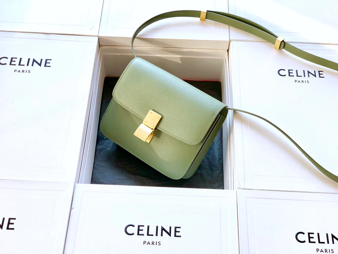 Сумка Celine Box-Ten из телячьей кожи, цвет ?арктический синий? — 1 шт.