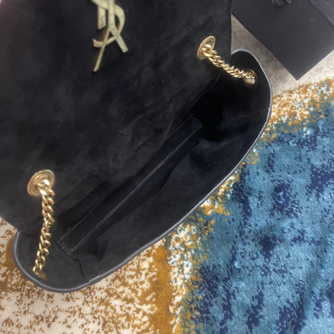 YSL-kate Double Bread - Тонкая овечья кожа - Черный - 22 см