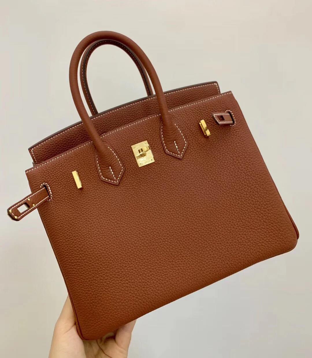 Hermes-birkin-25-e4-Maple Leaf Palm-Gold Buckle