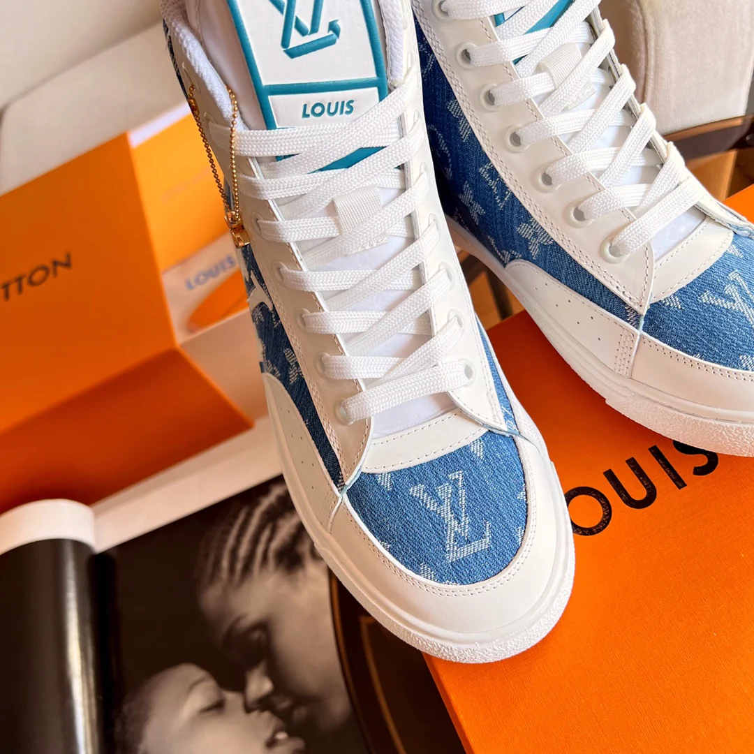 Обувь LV - LV - Новинка весны 2022 - Джинсовые туфли - Высокие кеды