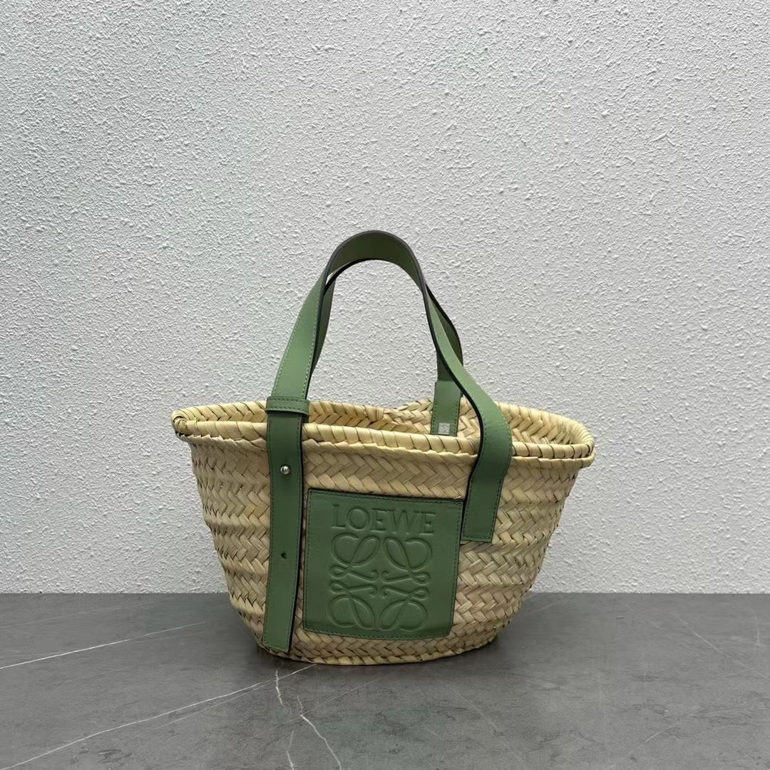 Соломенная сумка Loewe - 33 см - Маленькая - Зеленая
