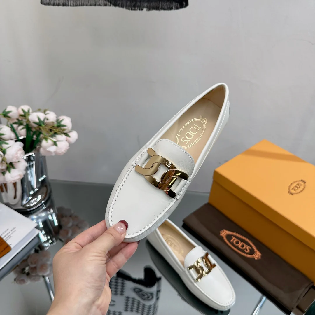 Tods - Лоферы - Металлический белый