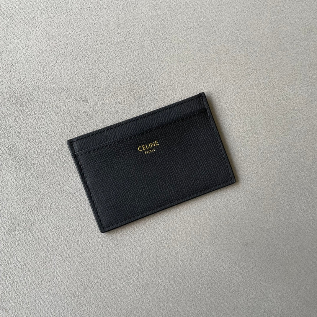 Celine-小号卡包 粒面小牛皮 黑色