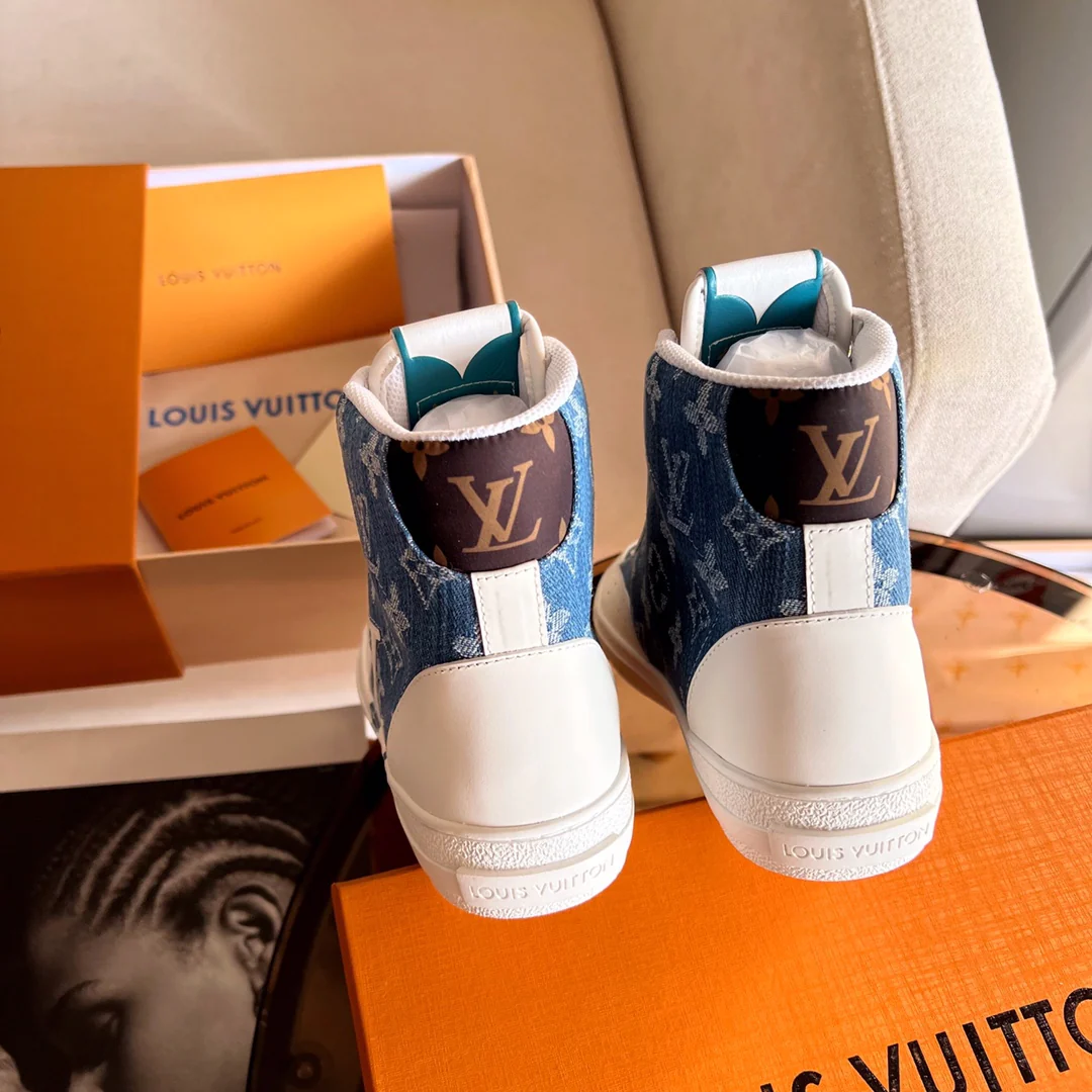 Обувь LV - LV - Новинка весны 2022 - Джинсовые туфли - Высокие кеды