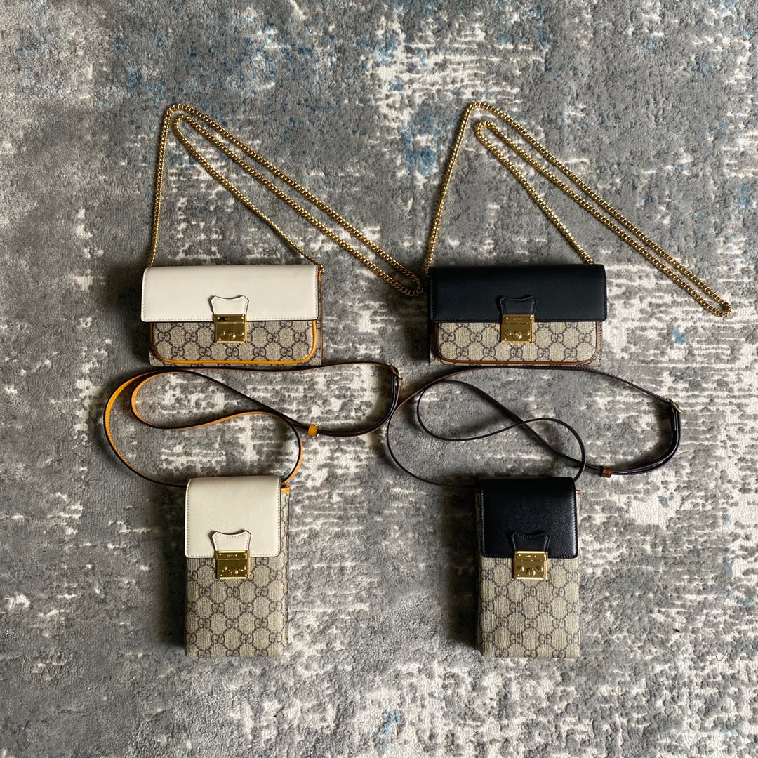 Сумка для телефона Gucci с цепочкой и замком