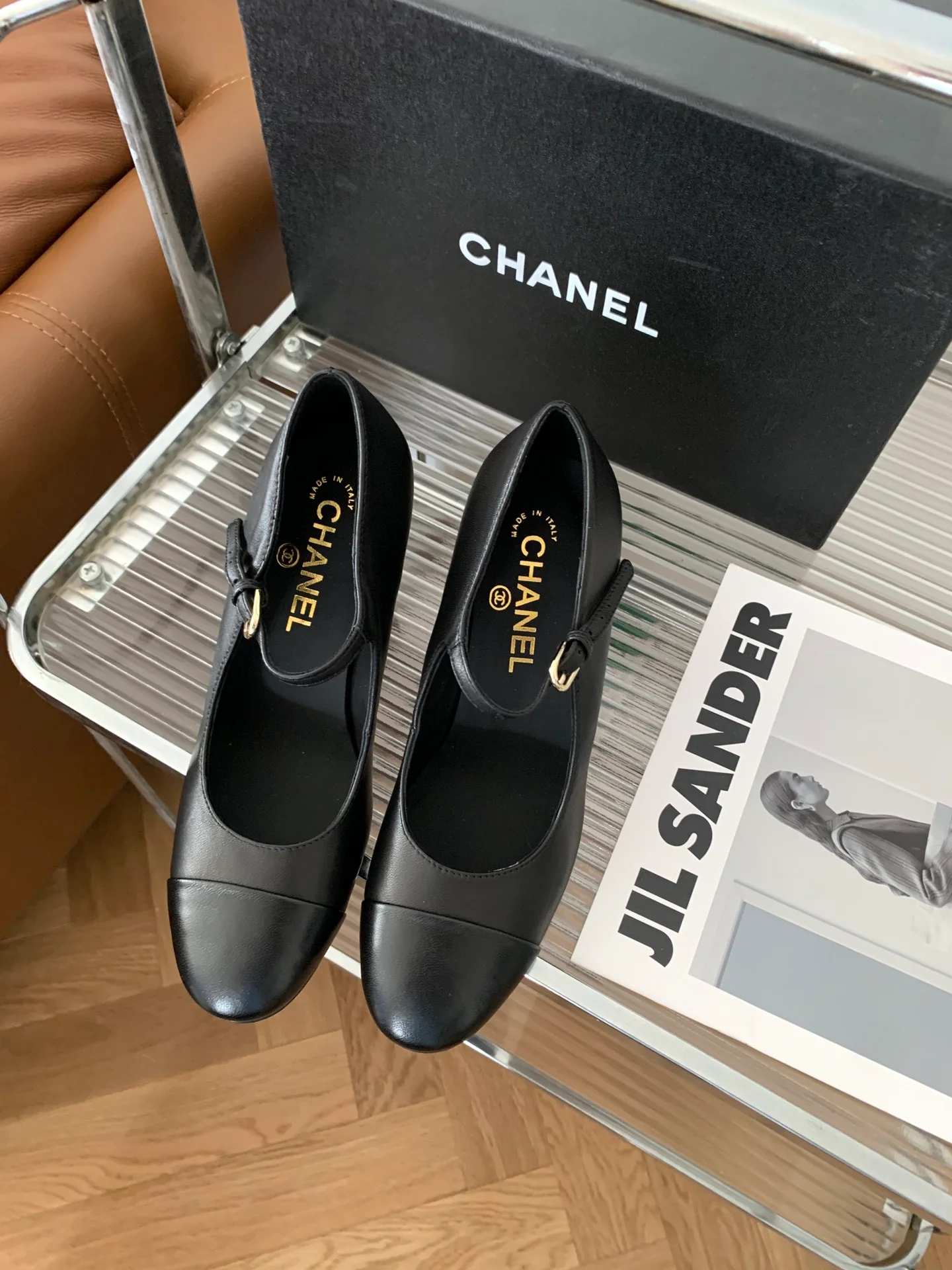 Туфли-лодочки Chanel Mary Jane с показа 2022 года - 9 см - черные