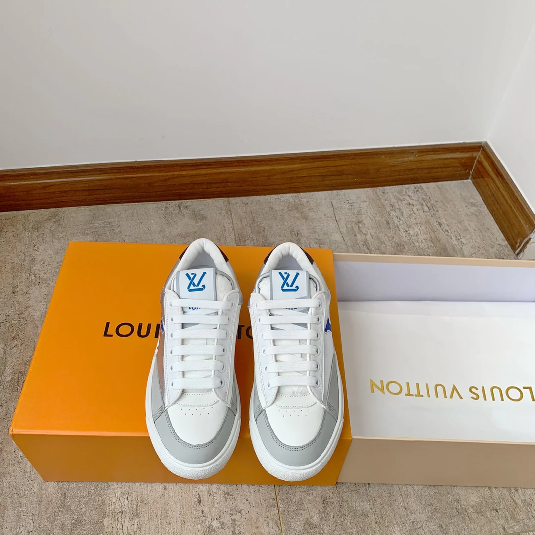 Кроссовки LV 2022 Must-Have - серия Charlie - серебристо-синие