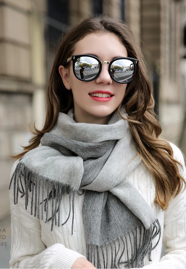 Двусторонний кашемировый шарф Hermes - 180 см - 35 см - 1