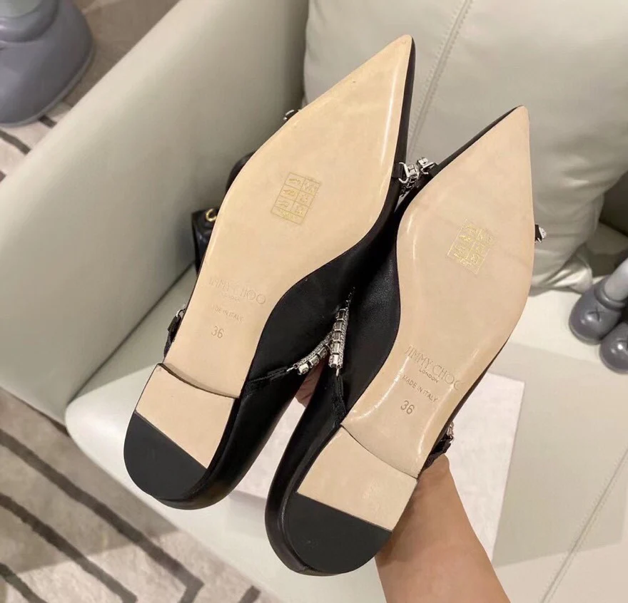 Балетки Jimmy Crystal Diamond Series - черные