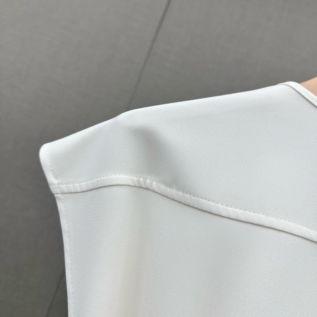 Celine-2404 - Элегантный комбинезон в стиле рабочей одежды с круглым вырезом