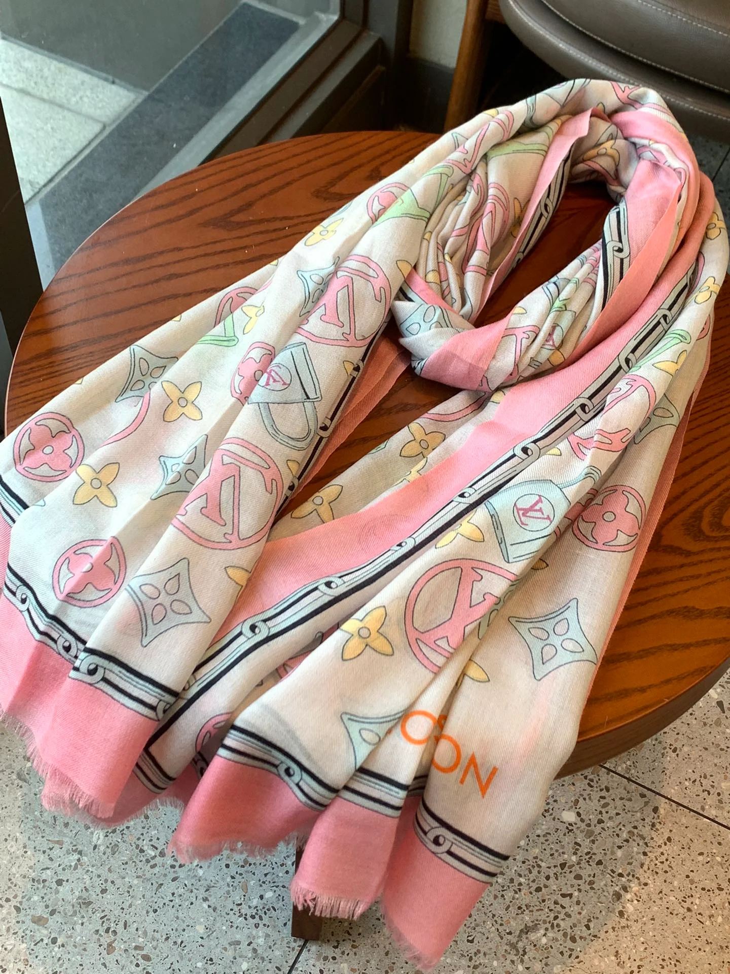 Длинный шарф LV Monogram - 110-200 см - 100% высококачественный кашемир