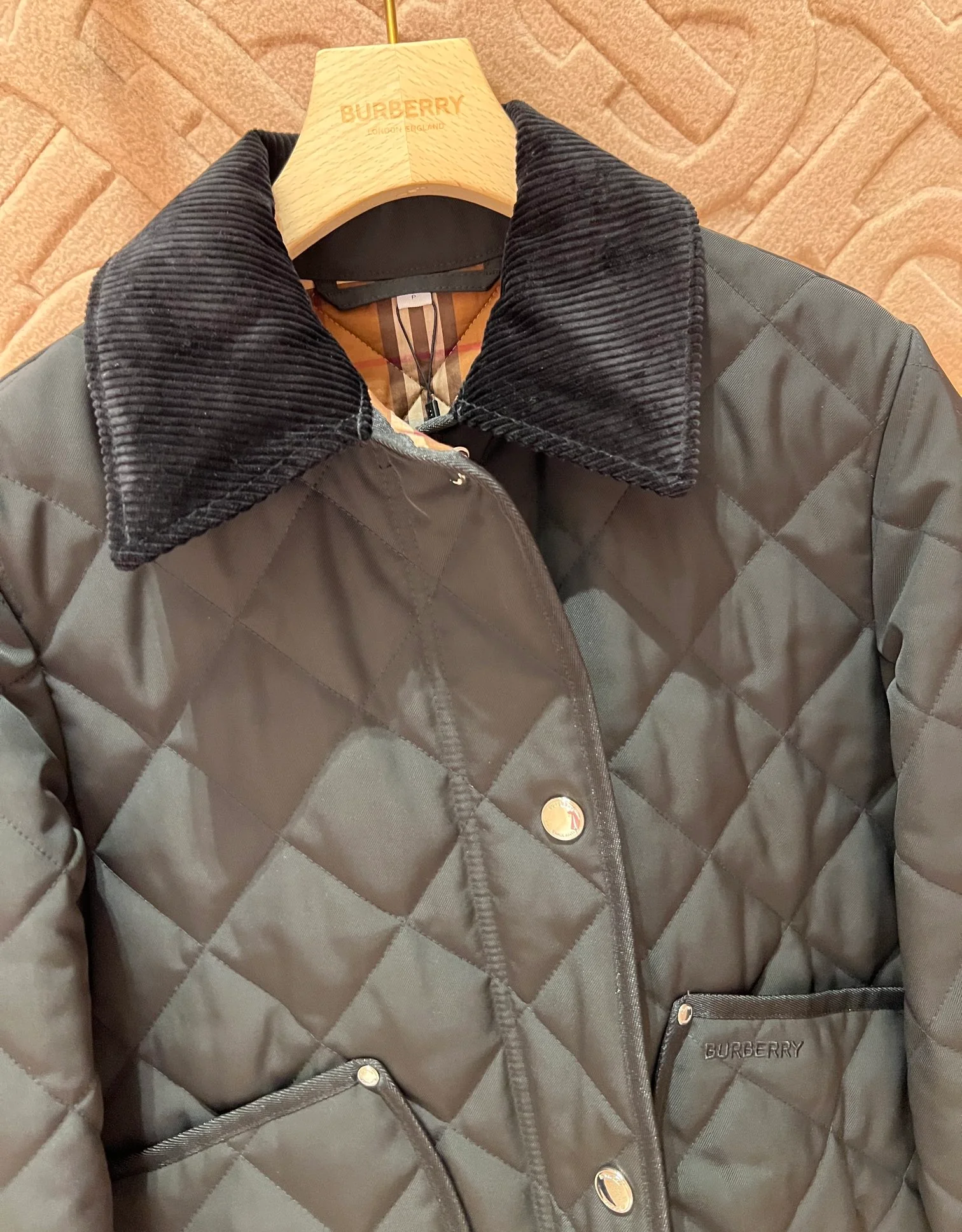 Пальто Burberry осень/зима - Классическая клетка, вельветовый воротник - 1 шт.