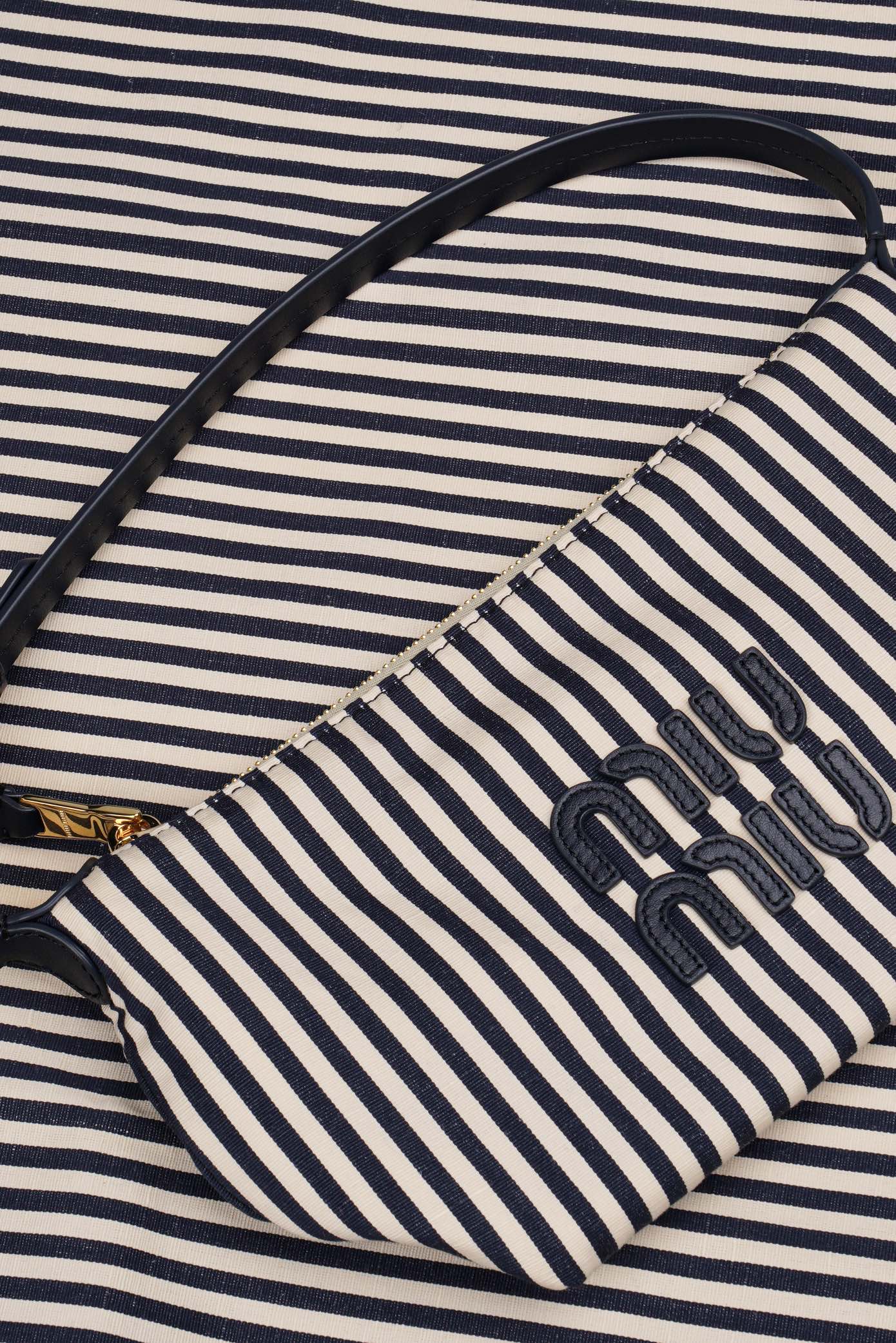 Косметичка/сумка для ланча Miu Miu из жаккардовой ткани - темно-синяя