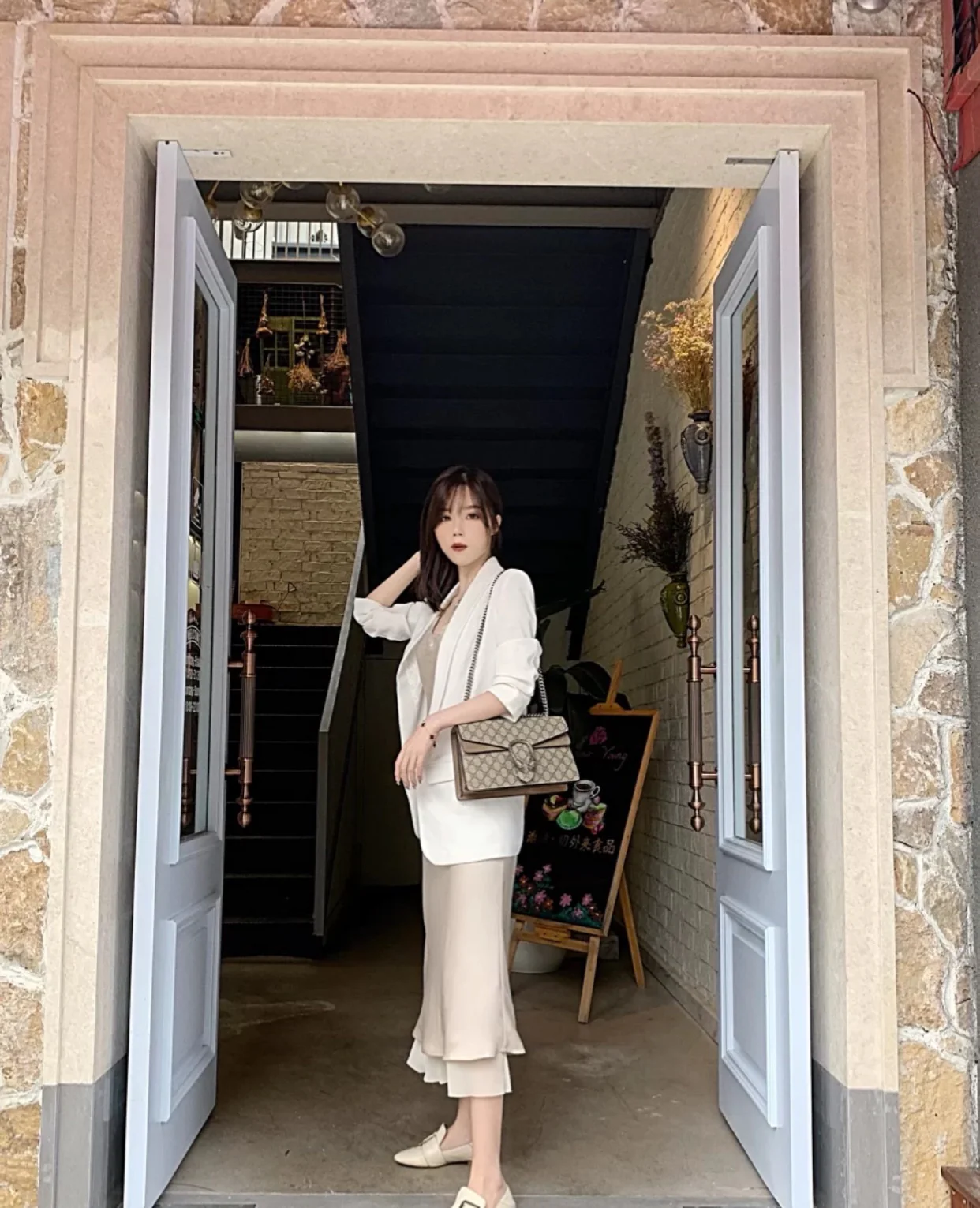 Gucci-经典酒神包-上身图分享