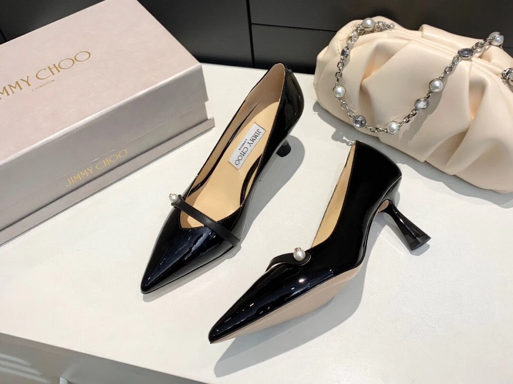 Туфли на высоком каблуке Jimmy Pearl с пряжкой и острым носком - 3