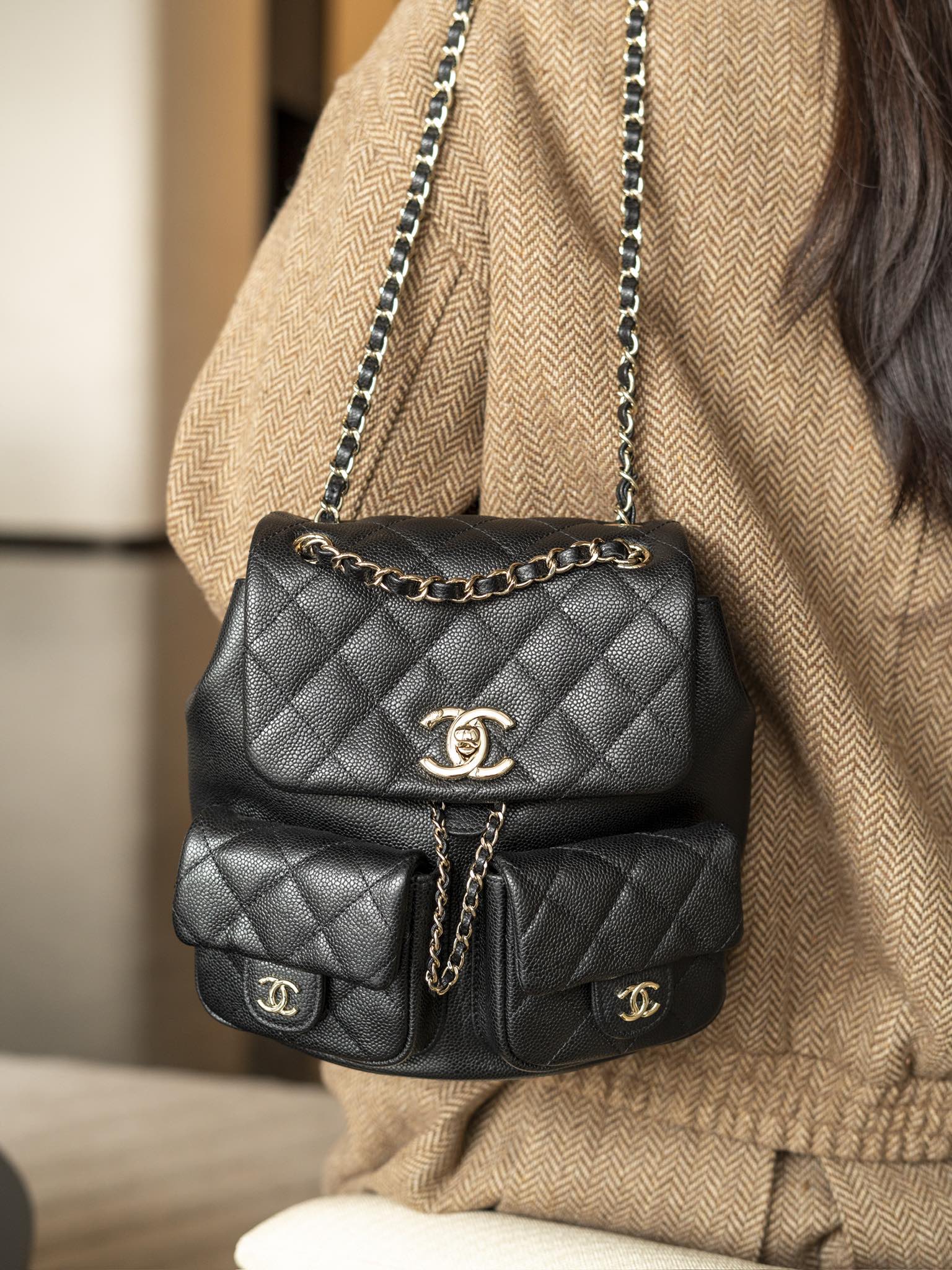 Кожаный рюкзак Chanel Duma - черный