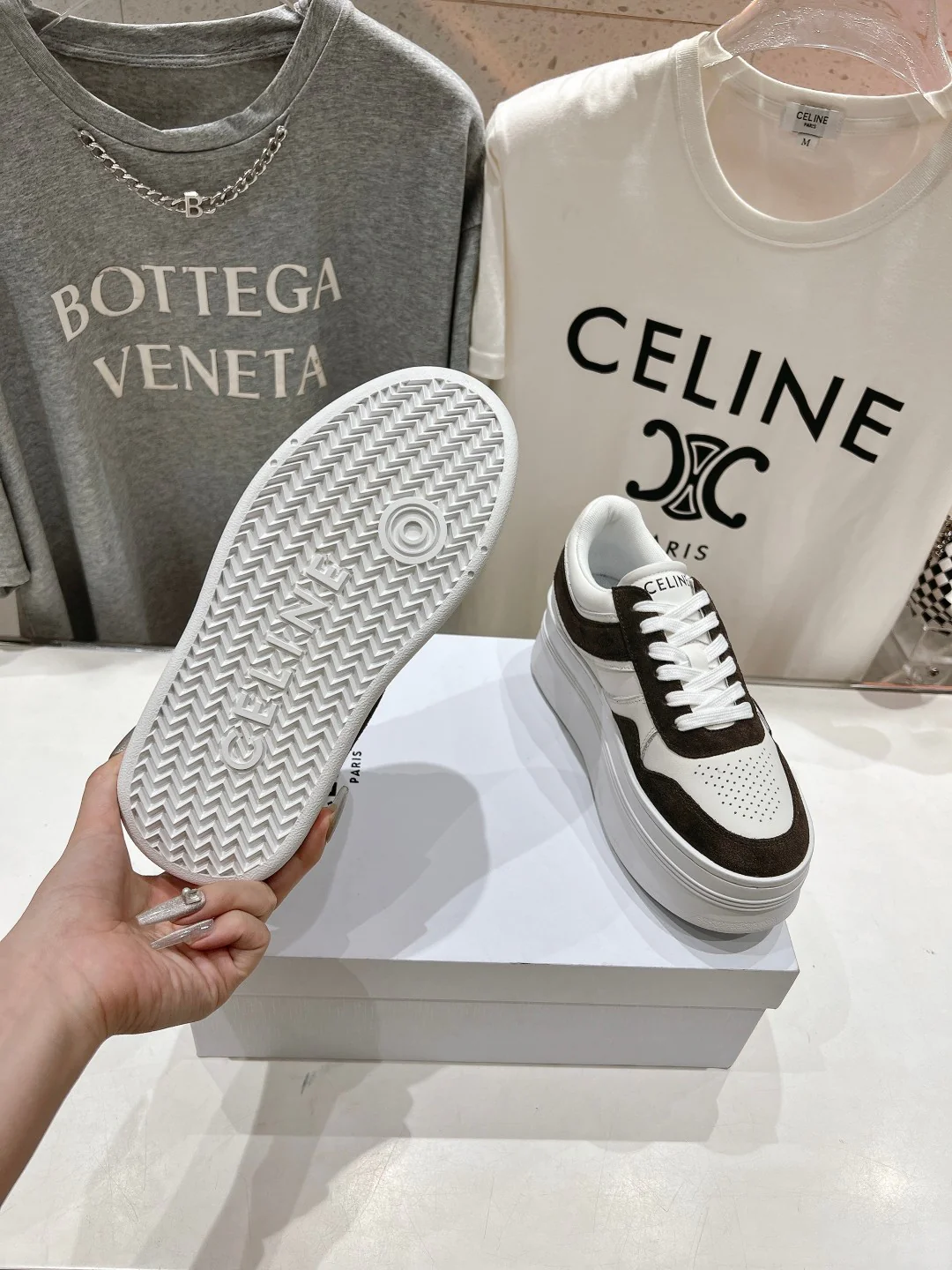 Кроссовки на платформе Celine 2024 — черные