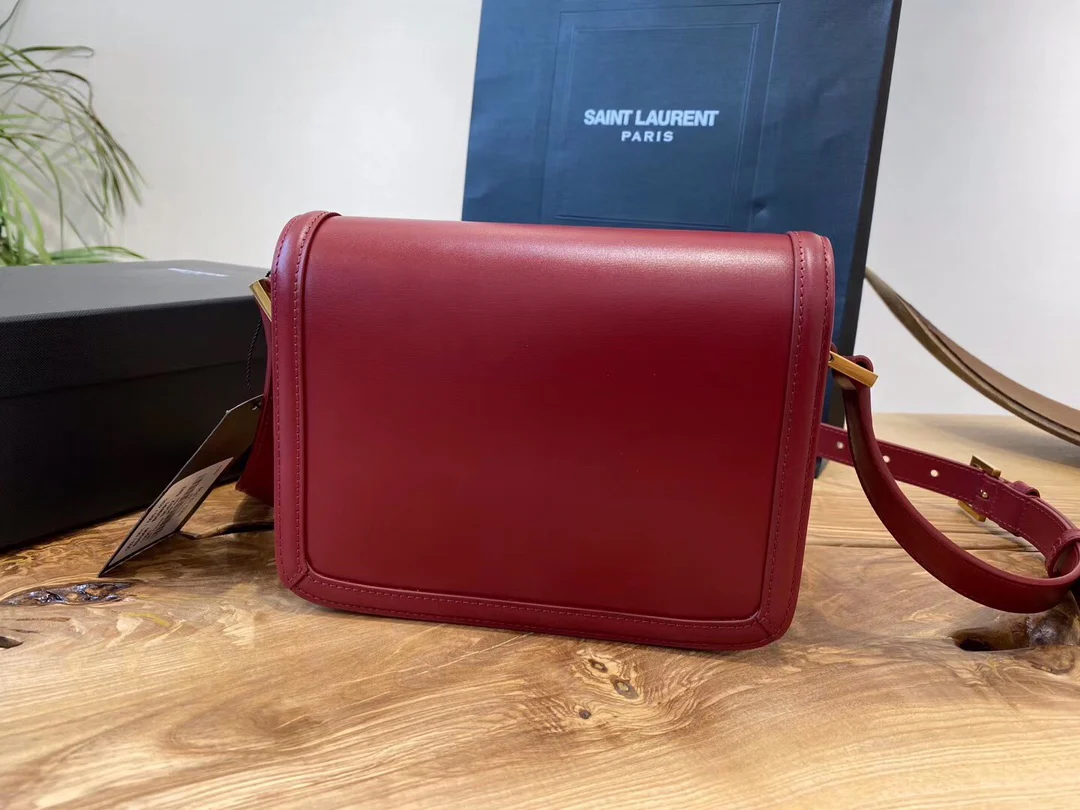 Сумка YSL Solferino Tofu - бордовый - 18см