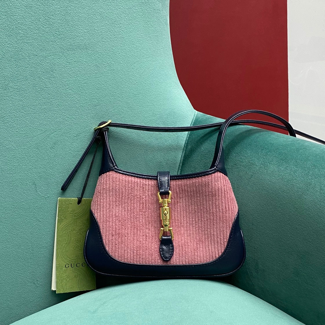 Gucci Jackie 1961 Полосатый бархат - 1