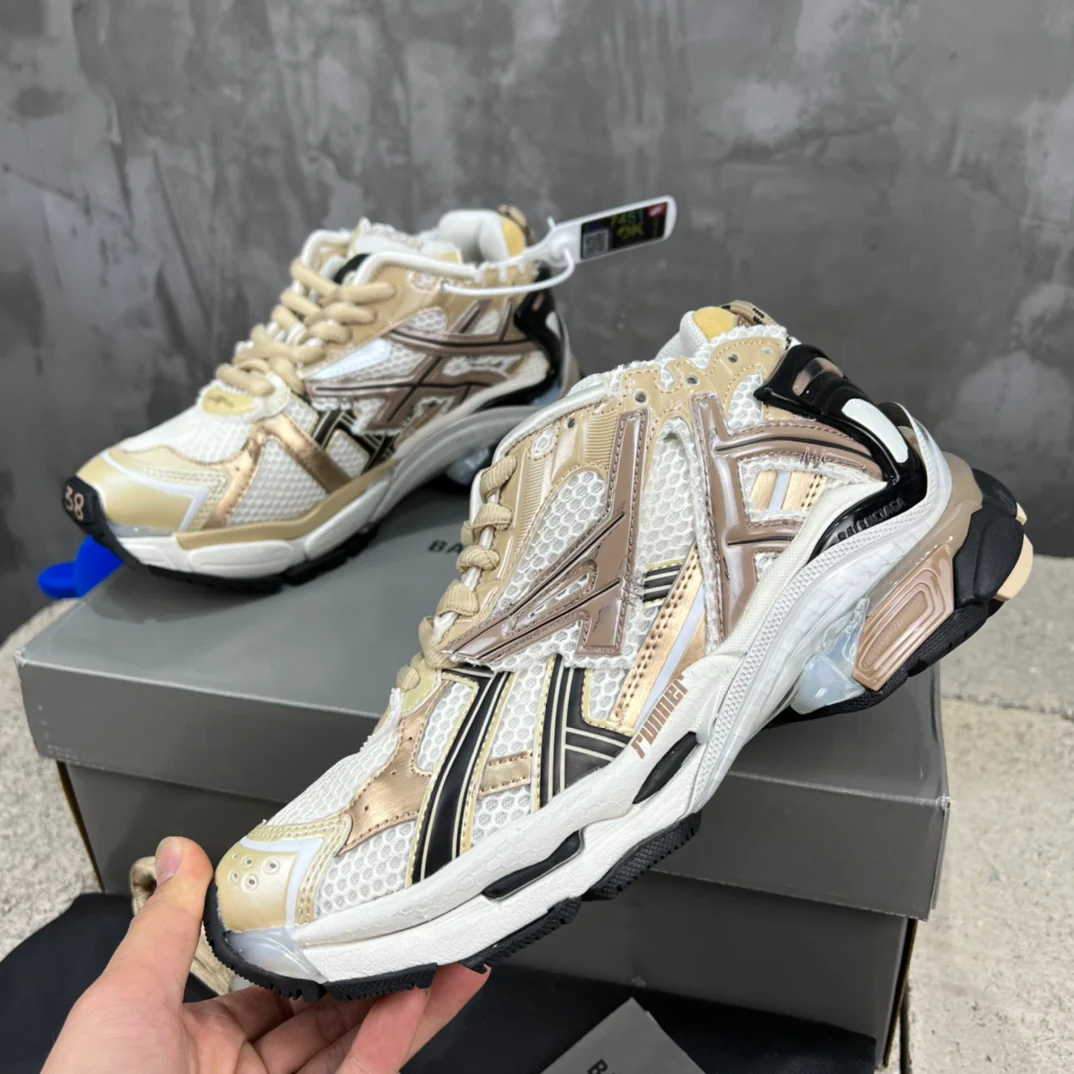 Кроссовки Balenciaga Runner - унисекс - розовое золото