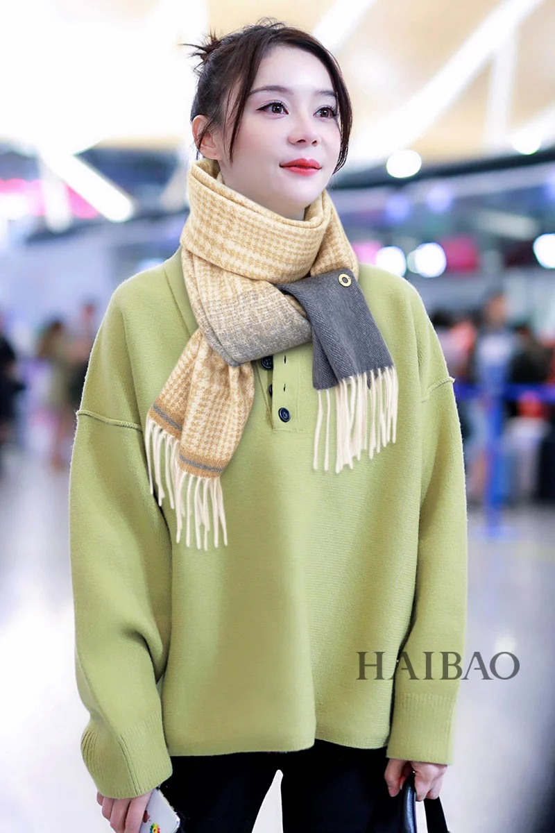 Loro Piana - Двусторонний кашемировый длинный шарф с цветовыми блоками - 33 см - 190 см - 100 кг - Кашемир премиум-класса