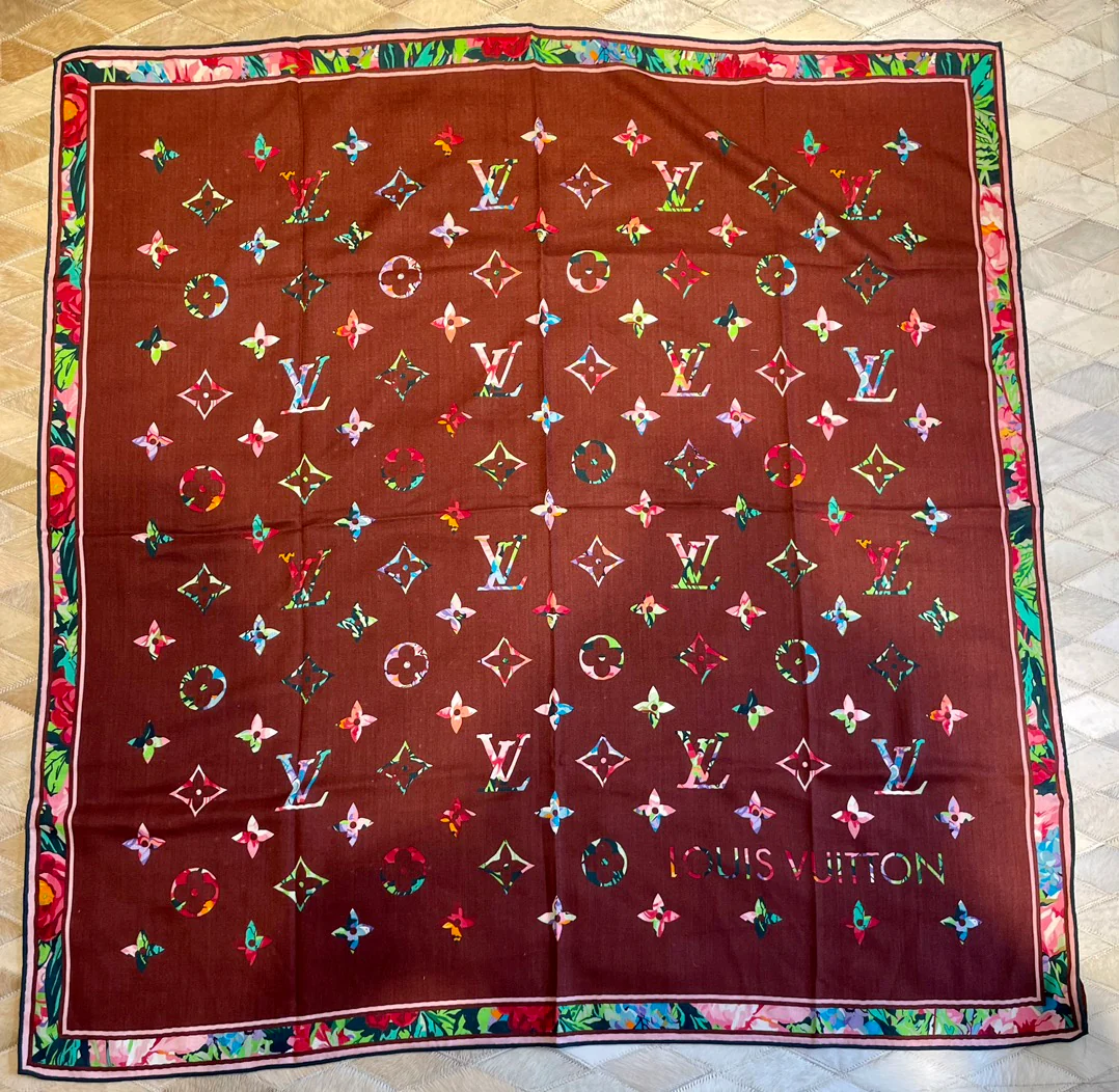 Шелковый платок LV Garden 110 см