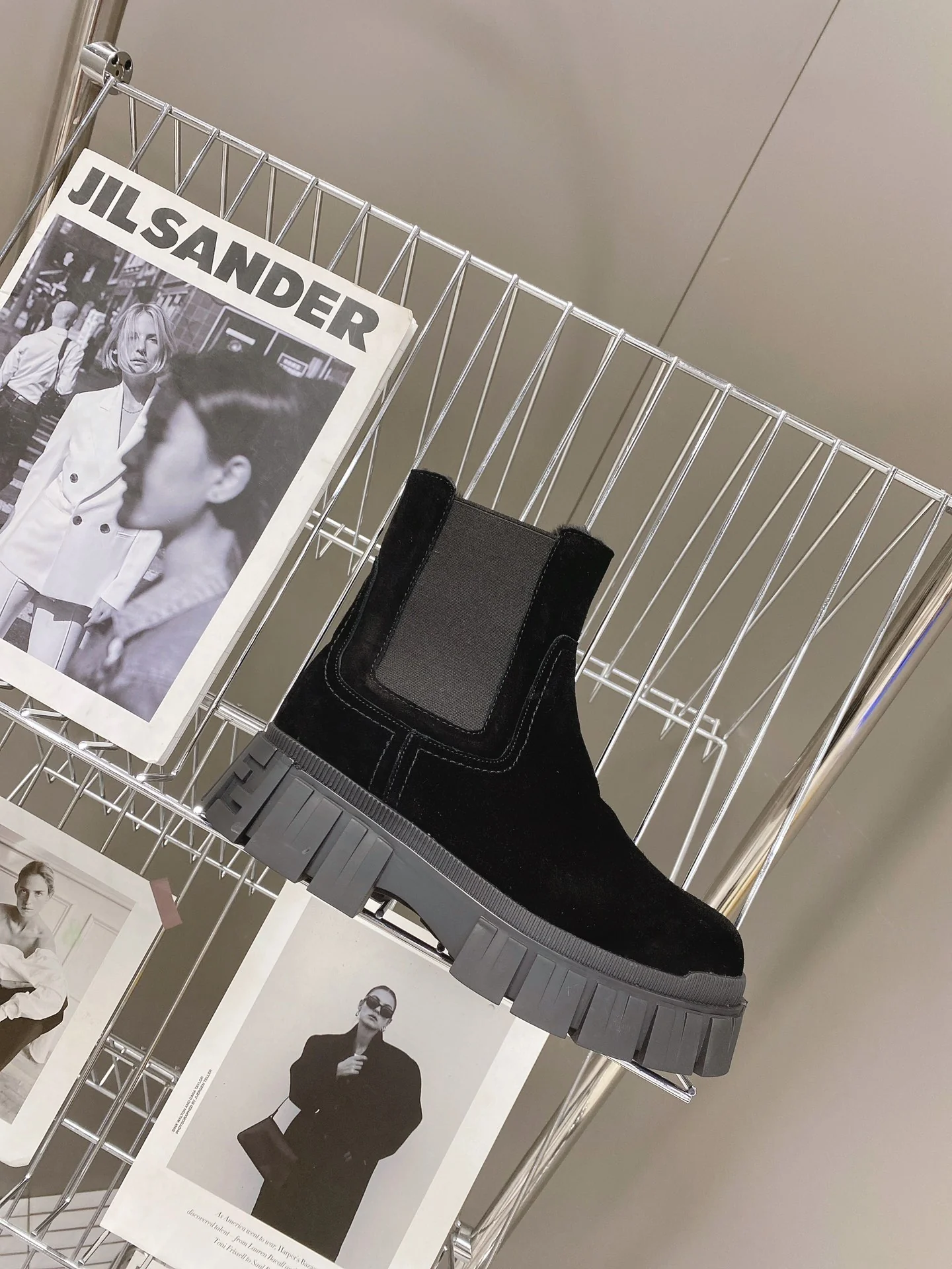 Fendi - Ботинки челси на платформе - Замшевые