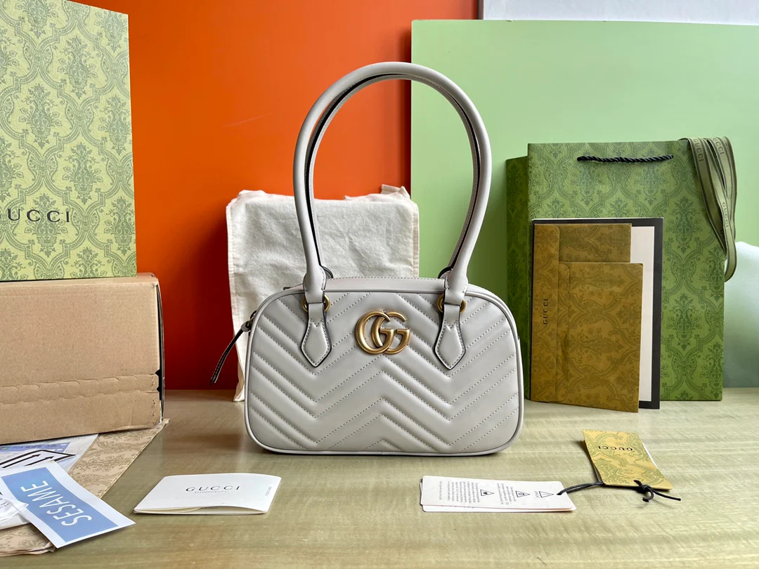 Сумка Gucci Marmont - светло-серая