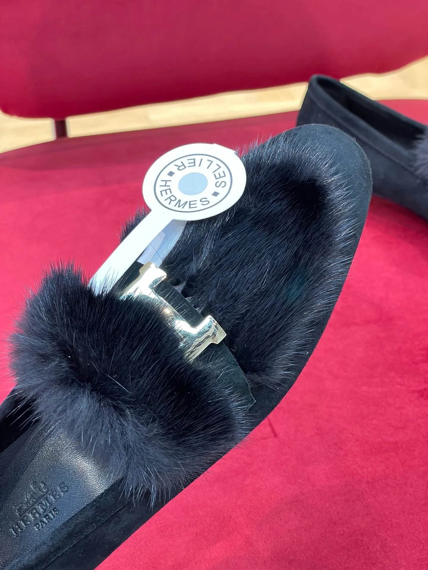 Классические лоферы Hermes из норки