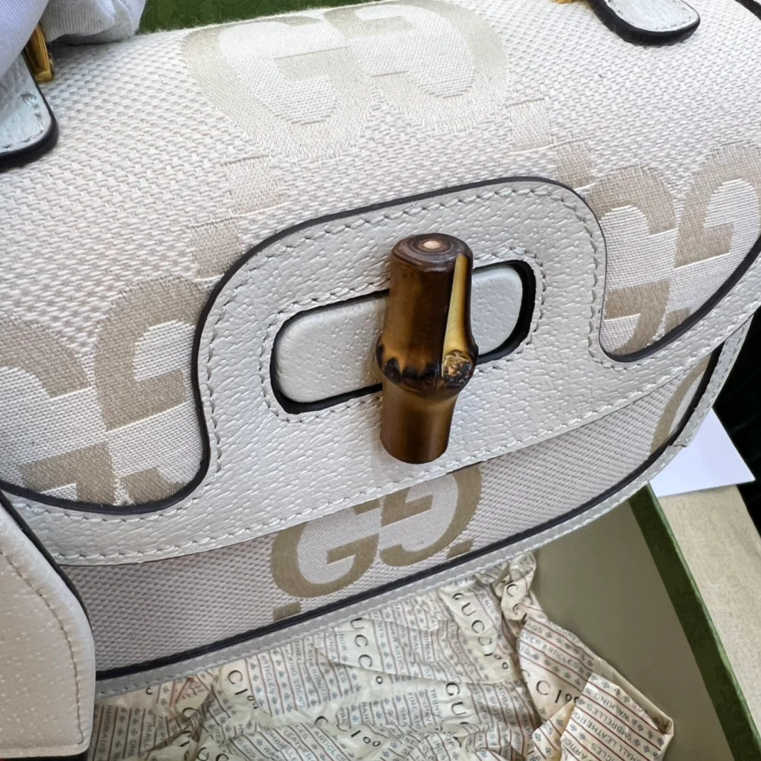 Сумка Gucci из бамбука - 21x15x7 см
