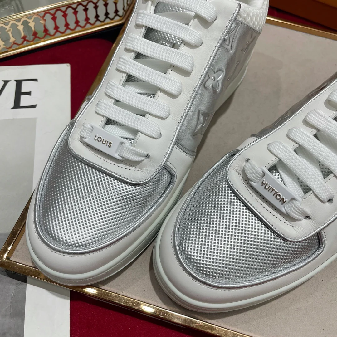 Обувь LV - кроссовки LV - низкие - повседневная обувь - серебристый