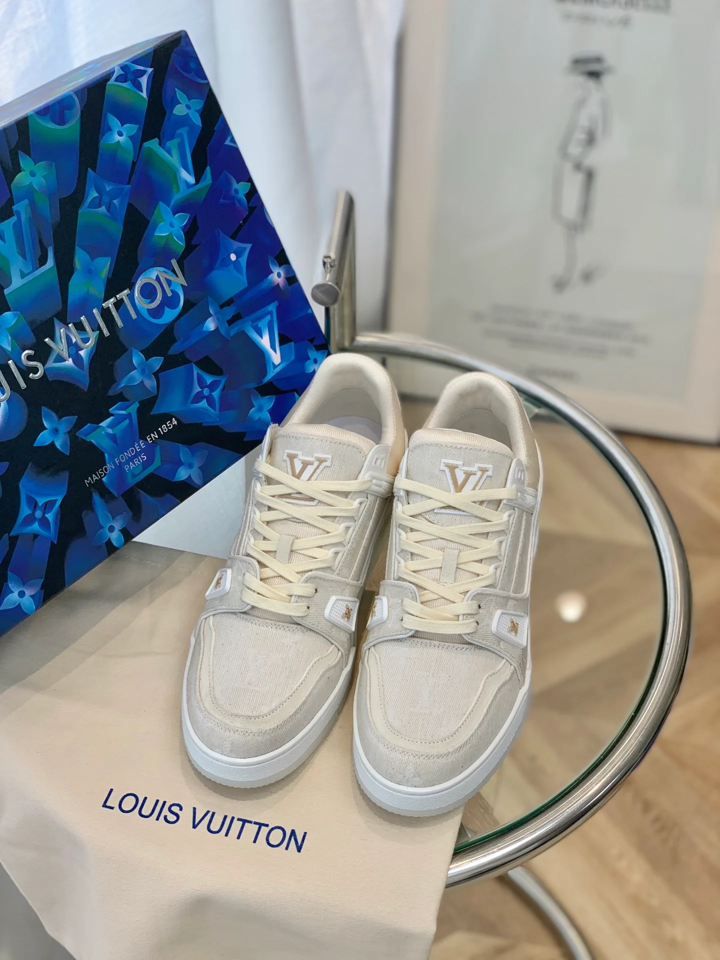 Кроссовки LV Trainer Series - Унисекс - Абрикосовый цвет