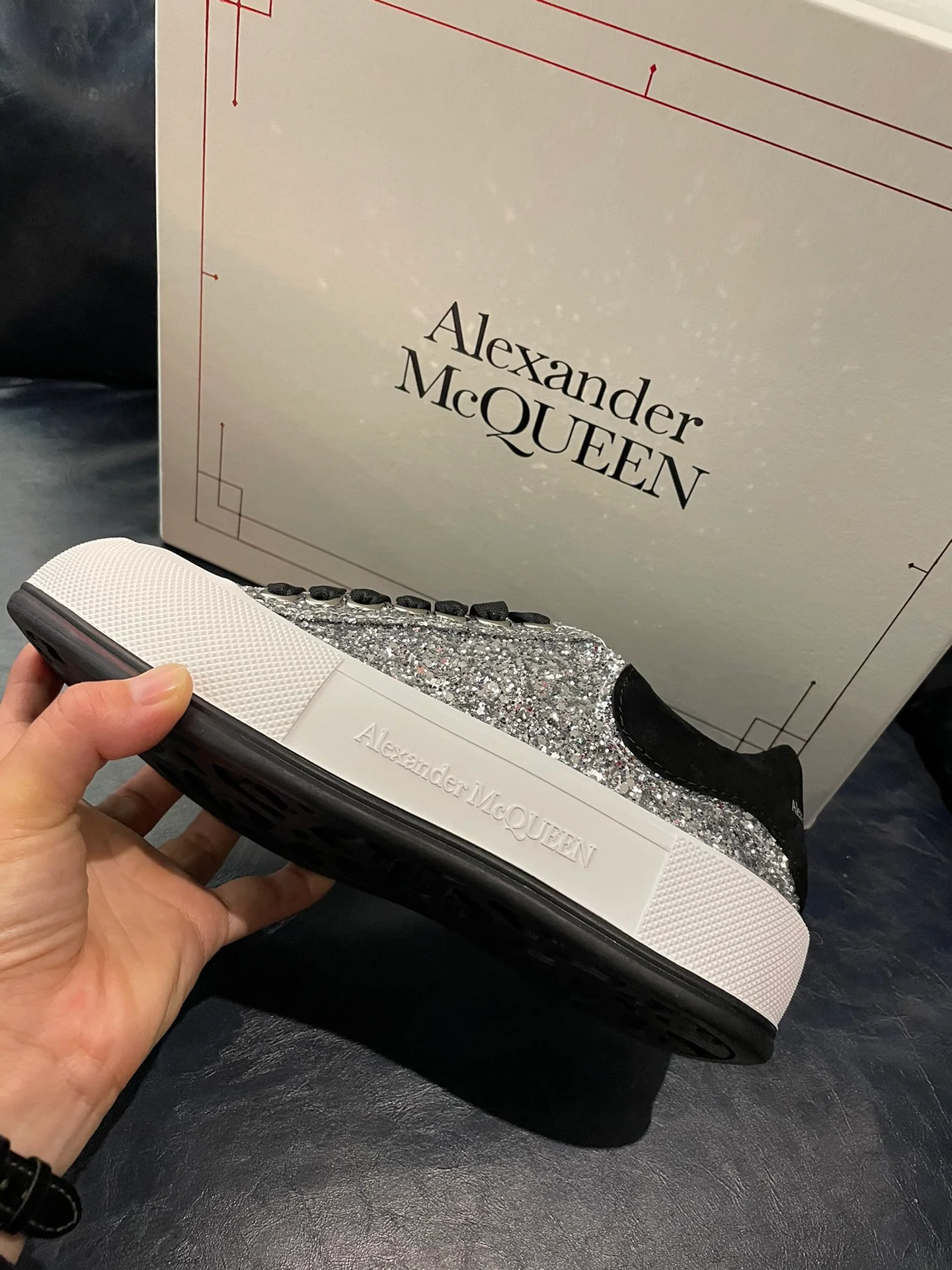 Туфли на платформе McQueen из парусины - 4