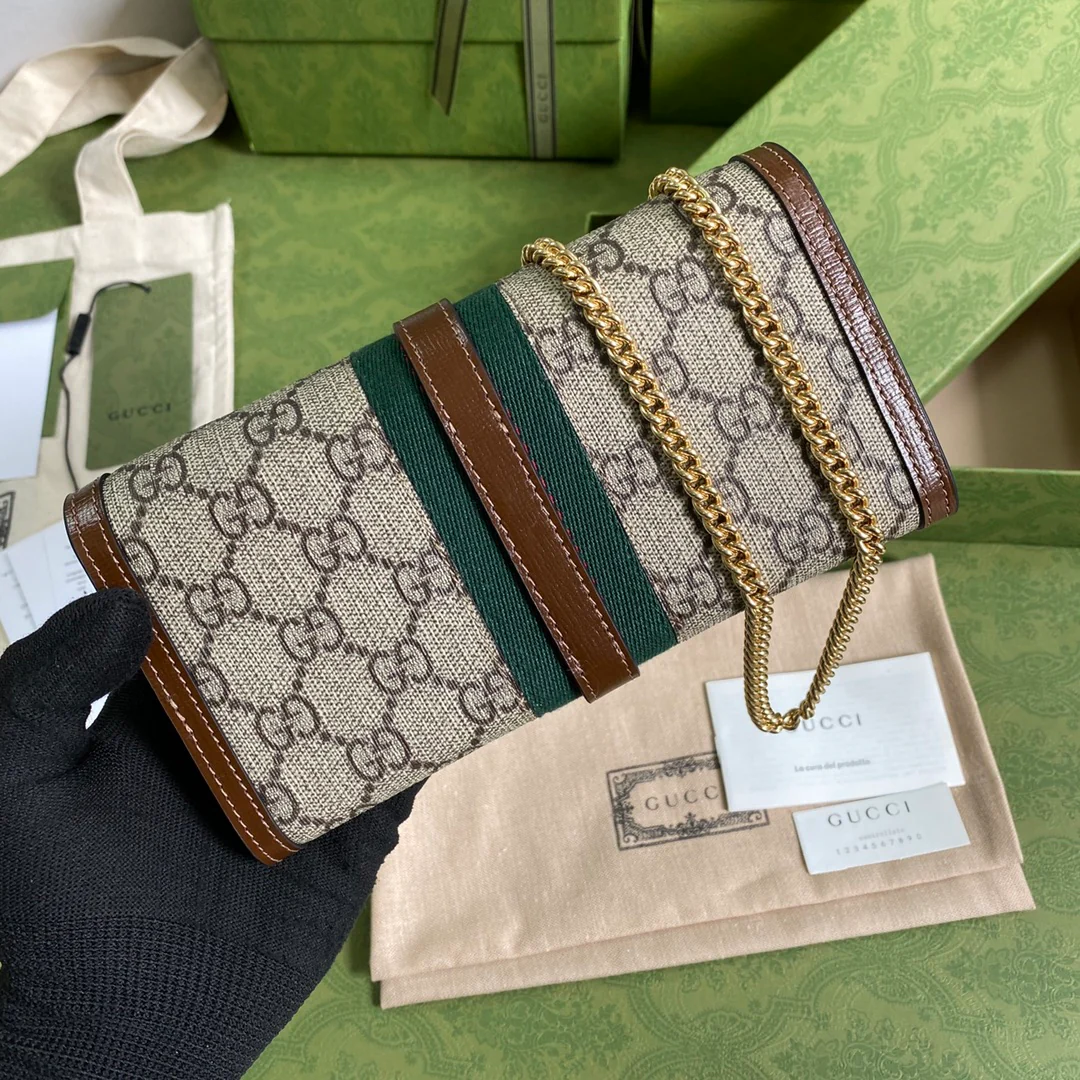 Новая сумка Gucci Jackie из серии 1961 с цепочкой.