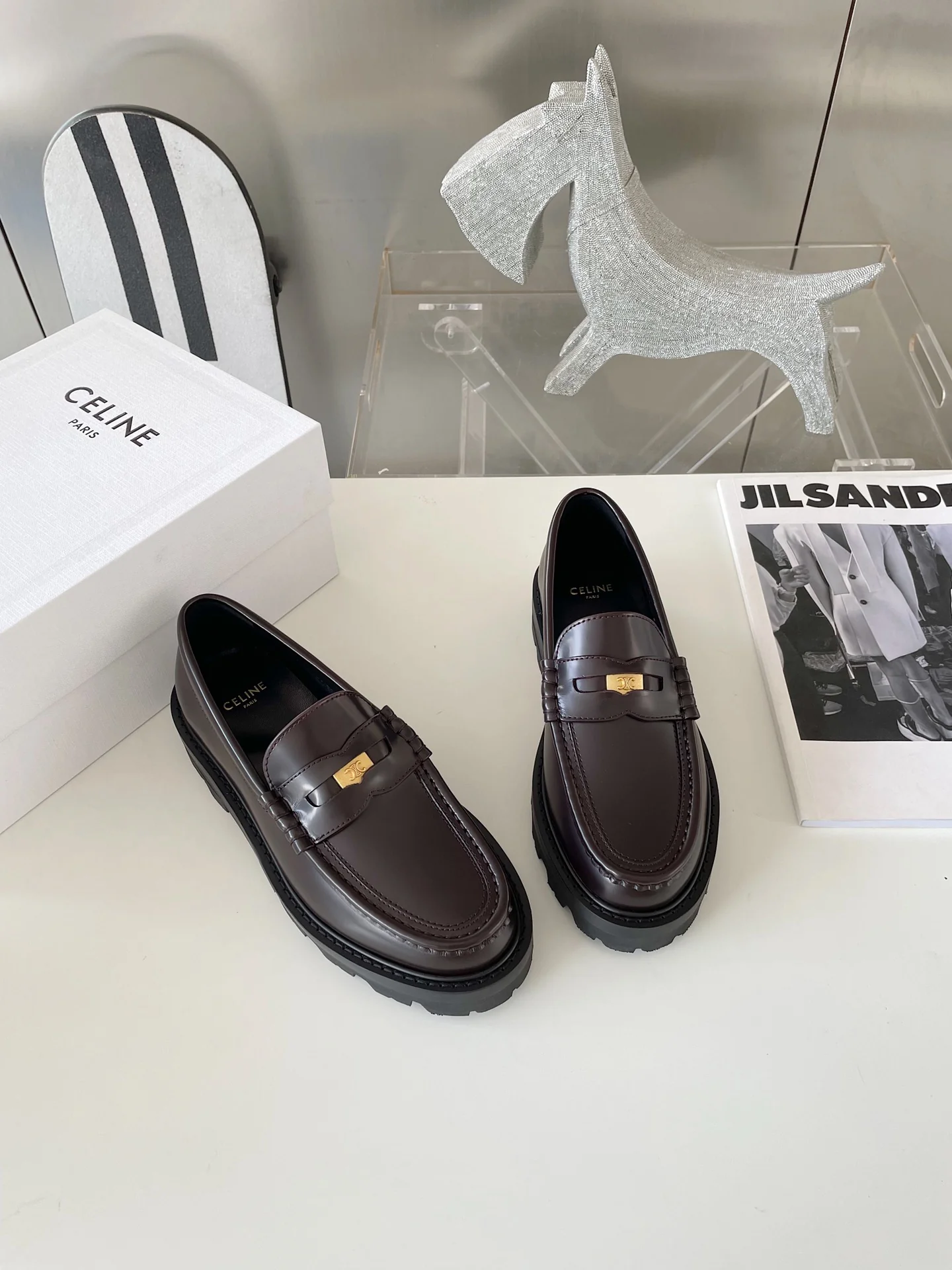 Обувь Celine - Celine - фурнитура, пряжка - кожа - лоферы на плоской подошве