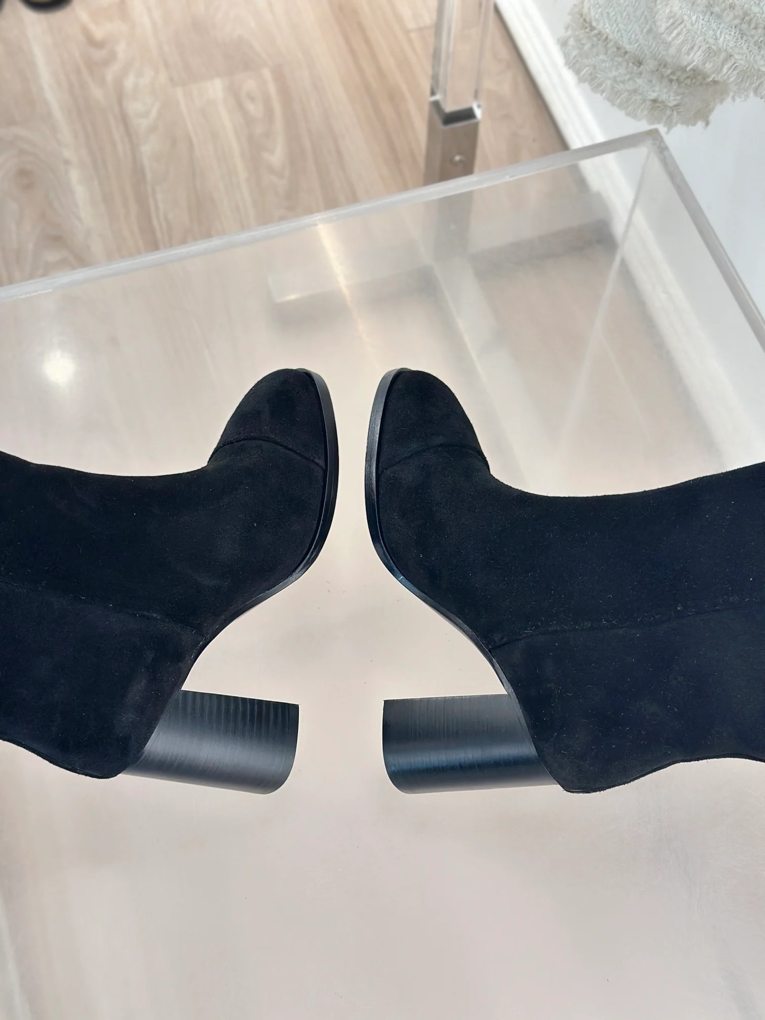 Кожаные сапоги Chanel 2024 - черные